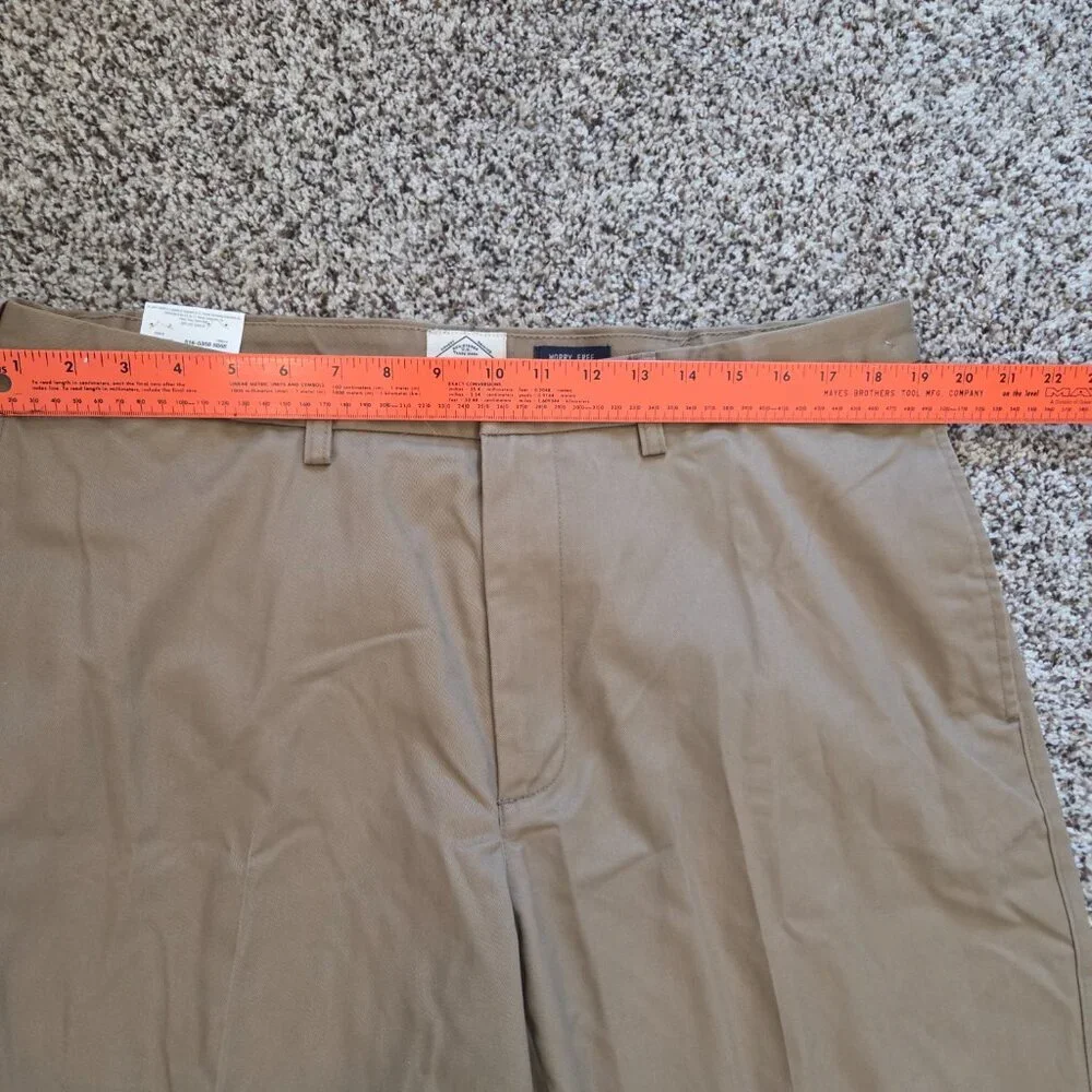 St. Johns Bay Worry Free Chino Pants Mens 38X29 Tan Comfort Ease Fit NEW NWT